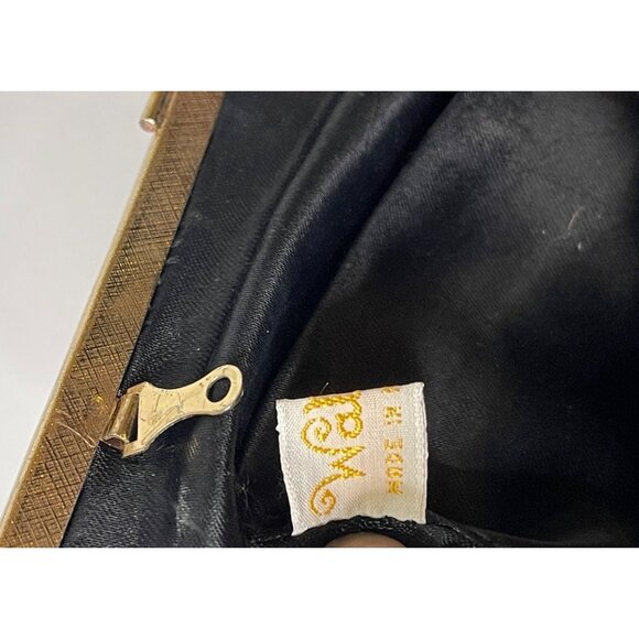 Vintage 40s 50s Tapestry Clutch Bag Petite Needlework Purse Hong Kong - Picture 6 of 9